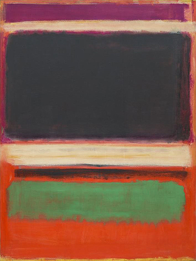 No.3/No.13 (Magenta, Black, Green on Orange) Mark Rothko